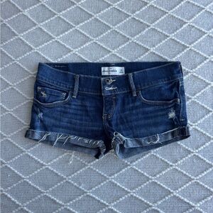 Abercrombie & Fitch Blue Jean Shorts Casual Cut-Off Style
